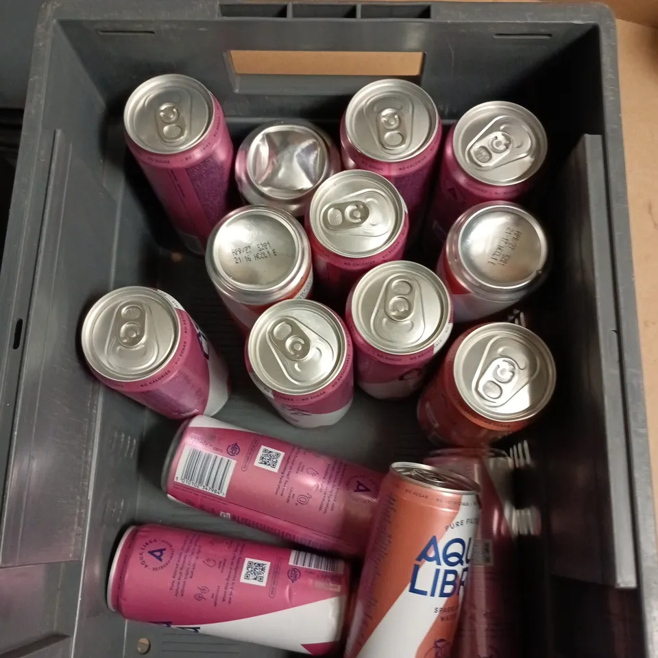 APPROXIMATELY 12 ASSORTED FOOD AND DRINKS ITEMS TO INCLUDE - BLACK TEA BAGS, AQUA LIBRE RASPBERRY & BLACKCURRENT SPARKLING WATER, PEPSI MAX CAFFEINE FREE ETC 