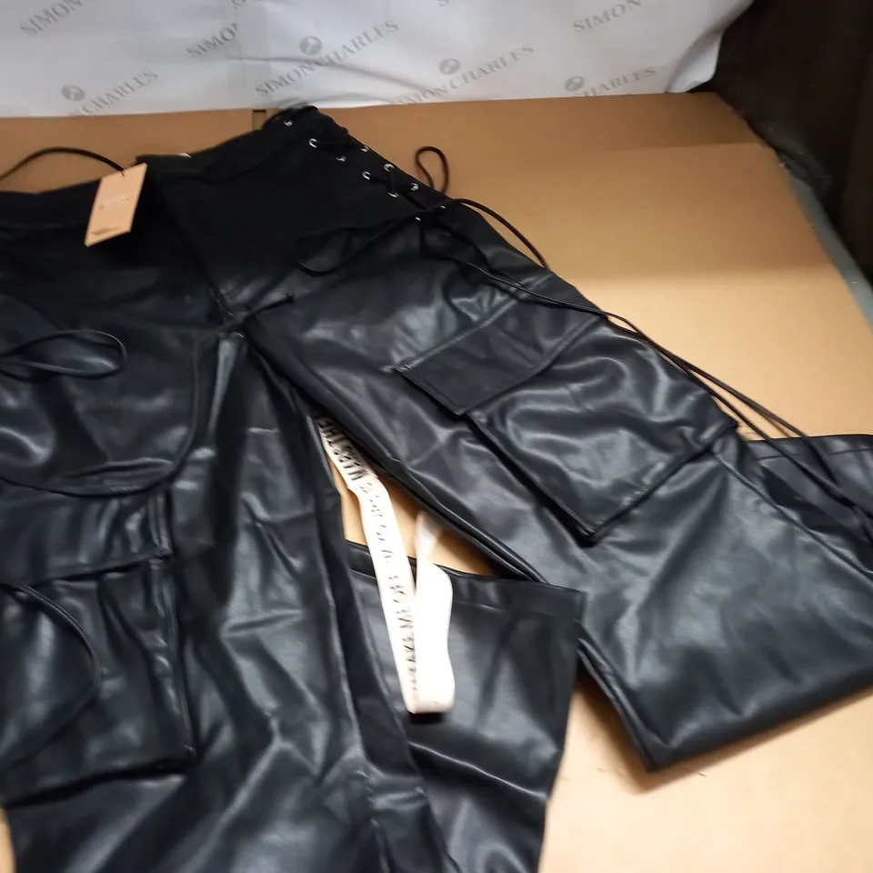 MARS THE LABEL THE LACED LEATHER TROUSERS - UK 16