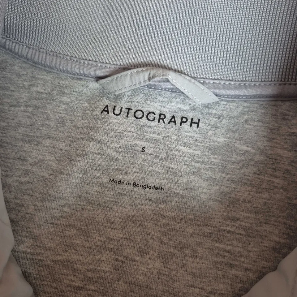 AUTOGRAPH QUILTED ZIP JACKET IN GREY – UK SIZE S
