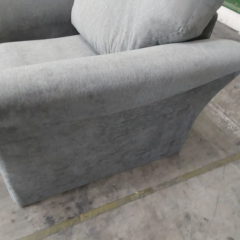 DESIGNER EASY CHAIR GREY FABRIC 