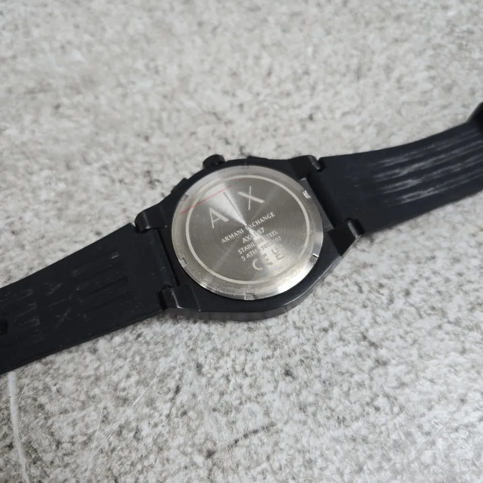 BOXED ARMANI EXCHANGE MENS CHRONOGRAPH BLACK