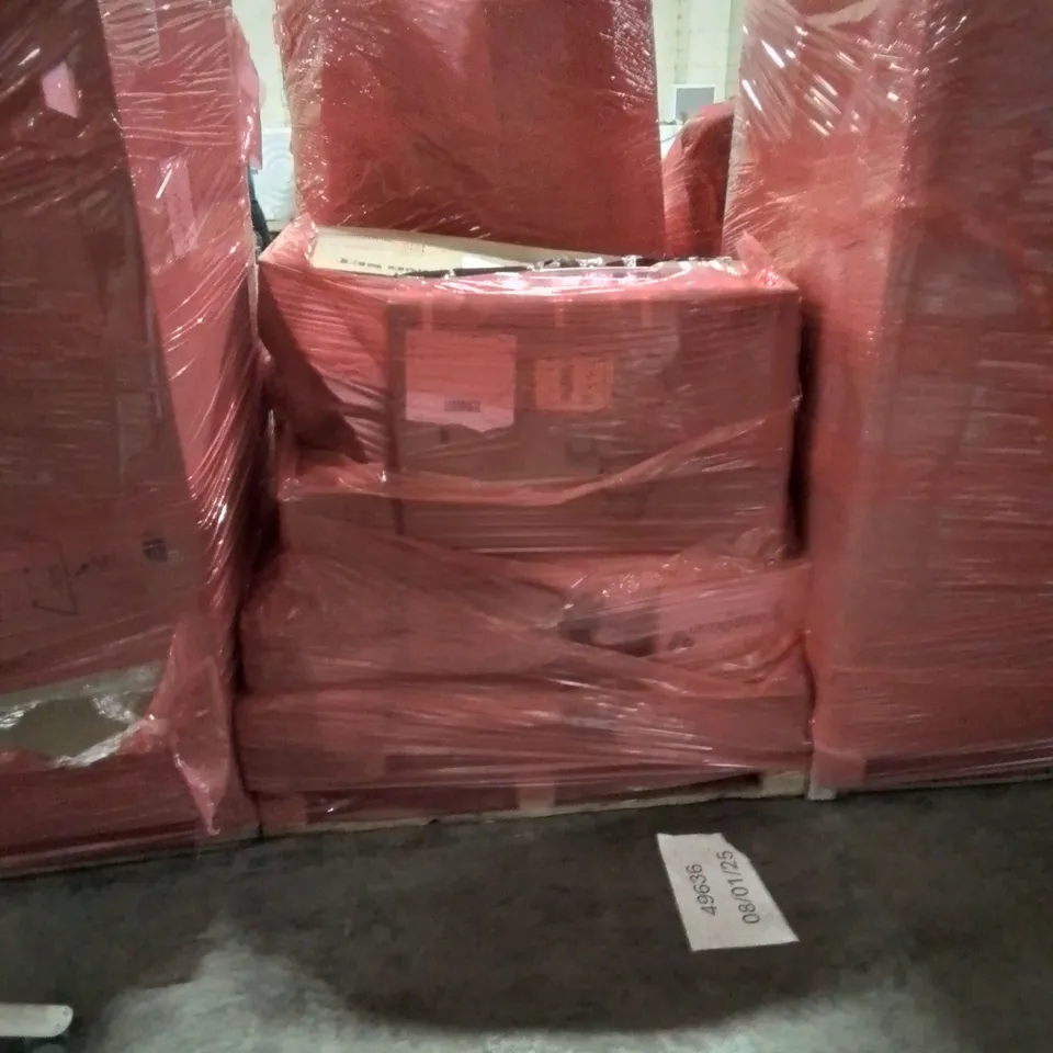 PALLET CONTAINING APPROXIMATELY 20 RAW HOUSEHOLD ITEMS TO INCLUDE: TRIANGLE CLIMBING SET, GAMING CHAIR ETC