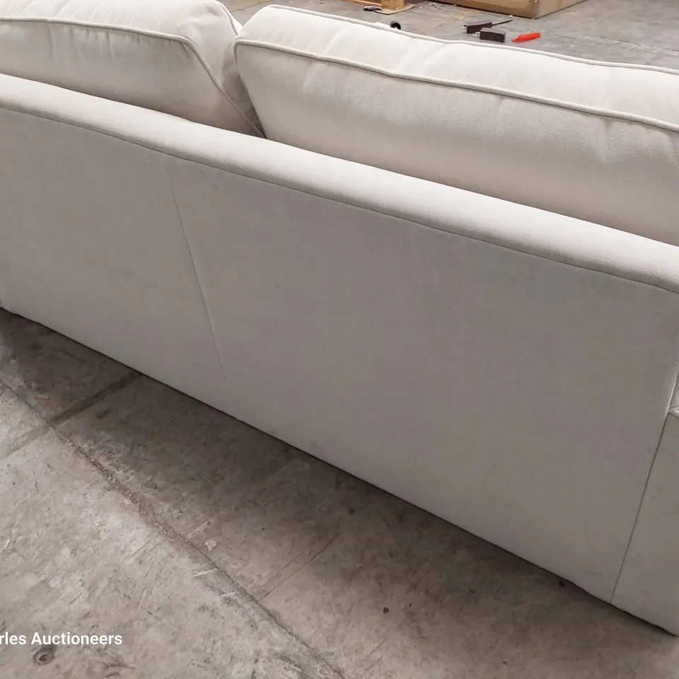 QUALITY BRITISH DESIGNER LOUNGE Co. THREE SEATER SOFA NATURAL FABRIC 