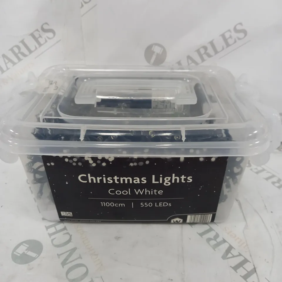 BOXED LED COOL WHITE CHRISTMAS LIGHTS - 1100CM