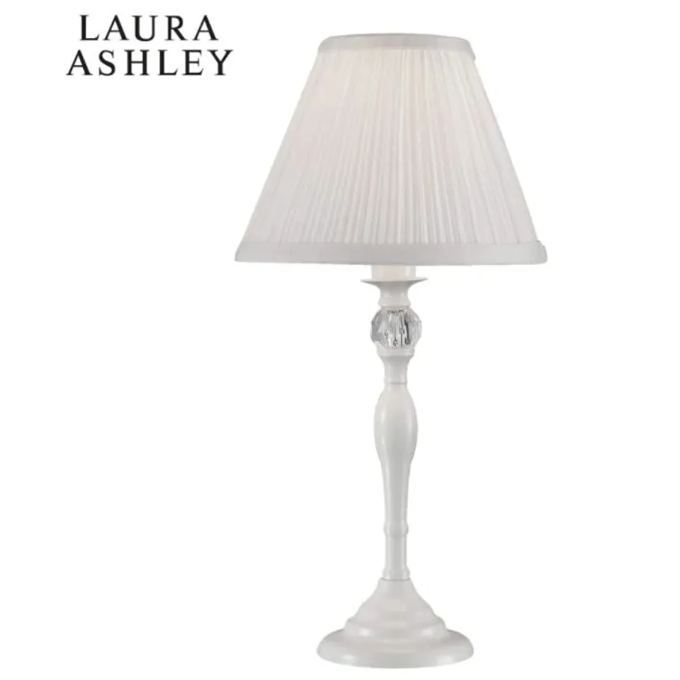 LAURA ASHLEY ELLIS FLOOR LAMP, COMPLETE, CREAM