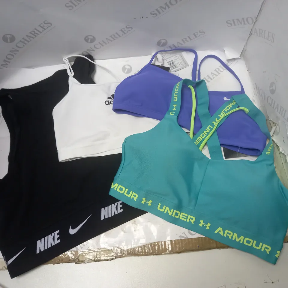 SPORTS CLOTHES TO INLUDE EVERLAST SHORTS , UNDER ARMOUR SPORTS BRA , ETC