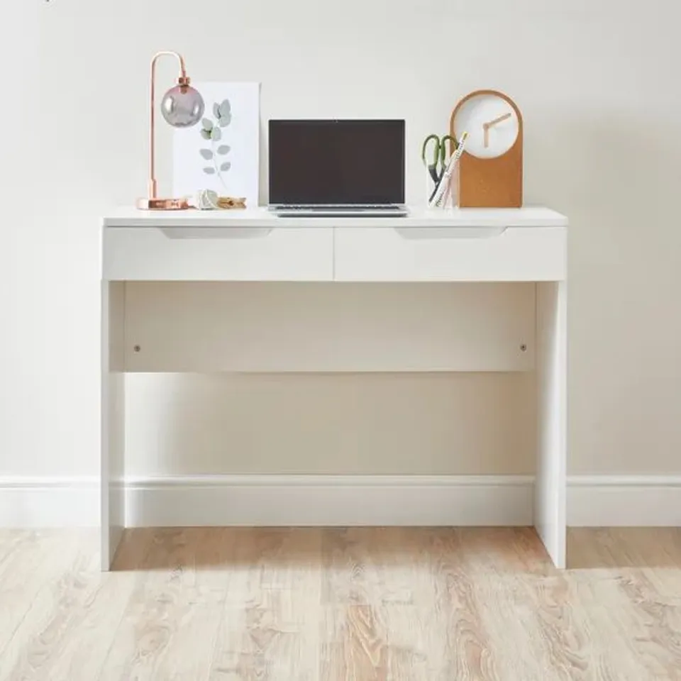 BOXED - LARSON DRESSING TABLE WHITE