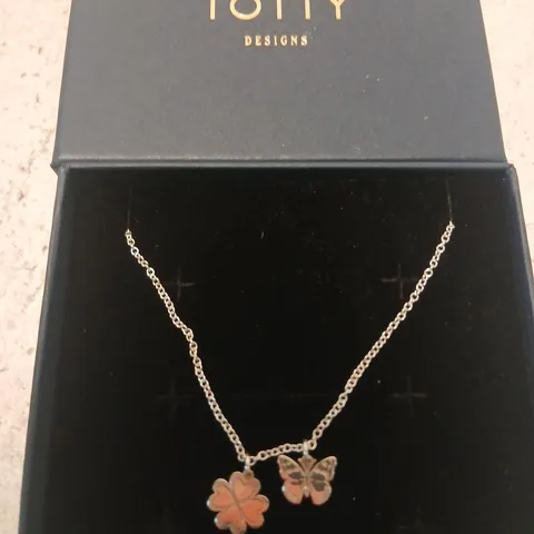 POSH TOTTY DESIGNS DINKY CHARM BRACELET WITH 2 CHARMS STERLING SILVER