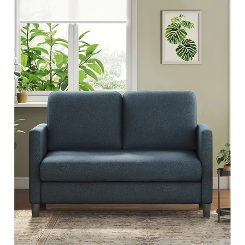 BOXED OLIFF 2 SEATER TEDDY LOVESEAT - BLUE 