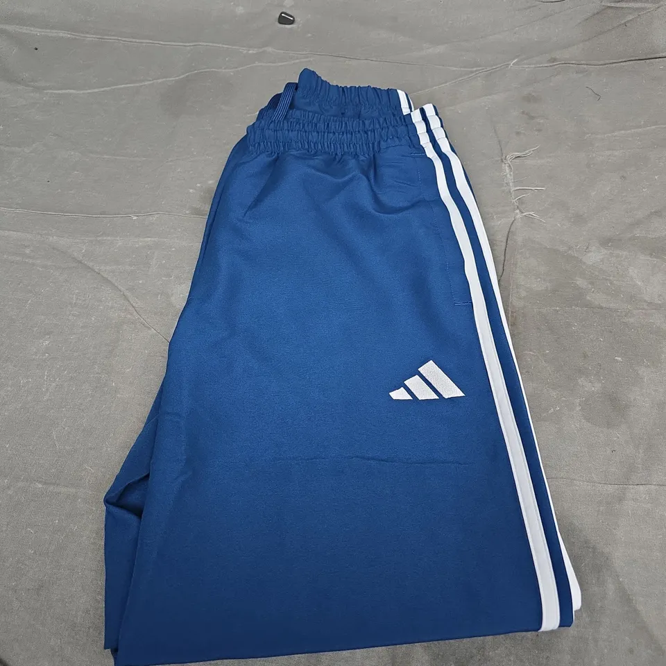 ADIDAS BLUE TRACK PANTS - SIZE M
