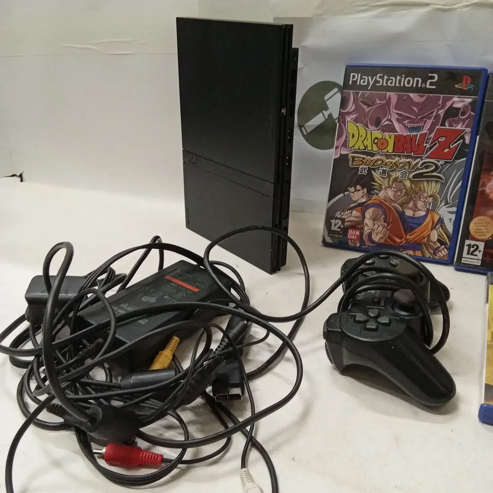 PLAYSTATION 2 CONSOLE, ACCESSORIES AND VIDEOGAMES BUNDLE