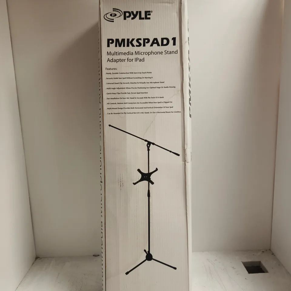 PYLE PMKSPAD1 MULTIMEDIA MICROPHONE STAND ADAPTER FOR IPAD – BOXED
