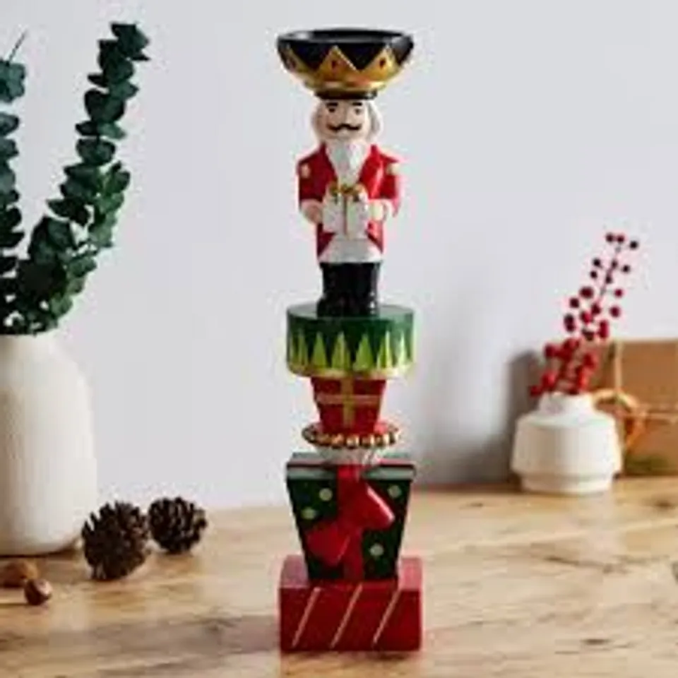 SABTA EXPRESS 41CM NUTCRACKER PRESENT CANDLE