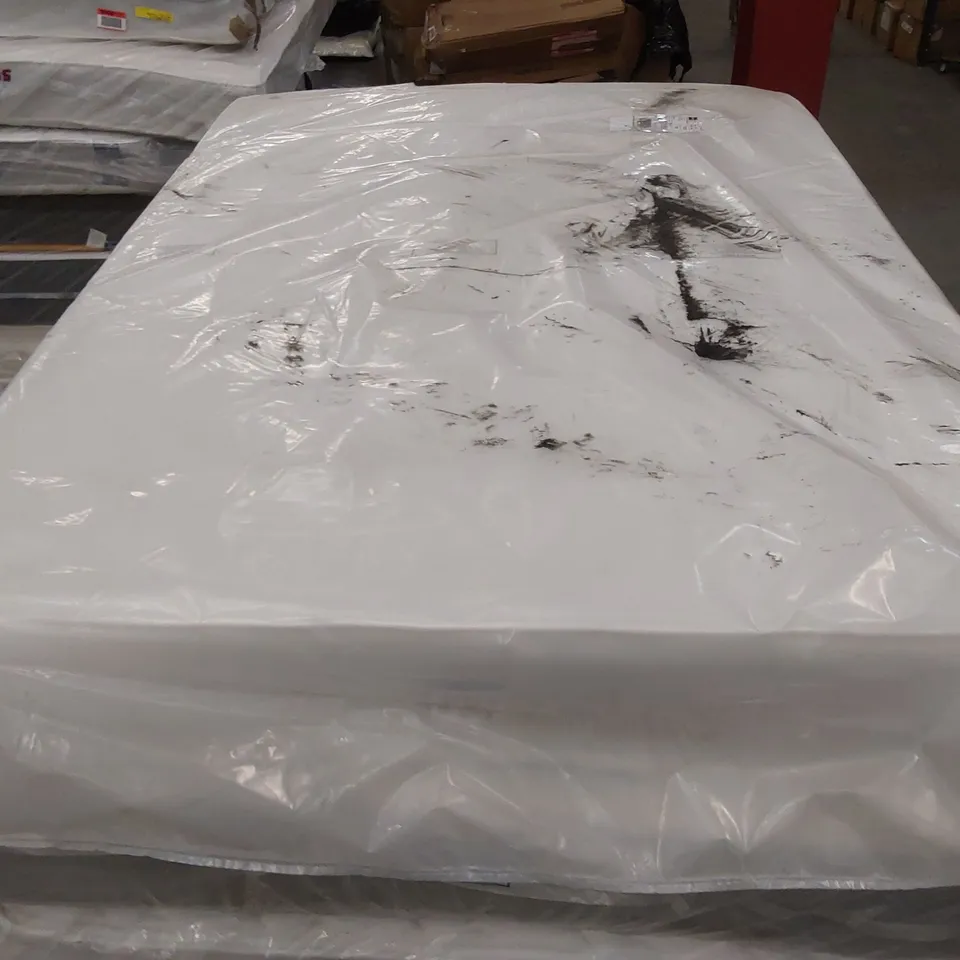 QUALITY BAGGED DAMASK POCKET QUAD COMFORT FIRM CORE 4'6" DOUBLE MATTRESS 