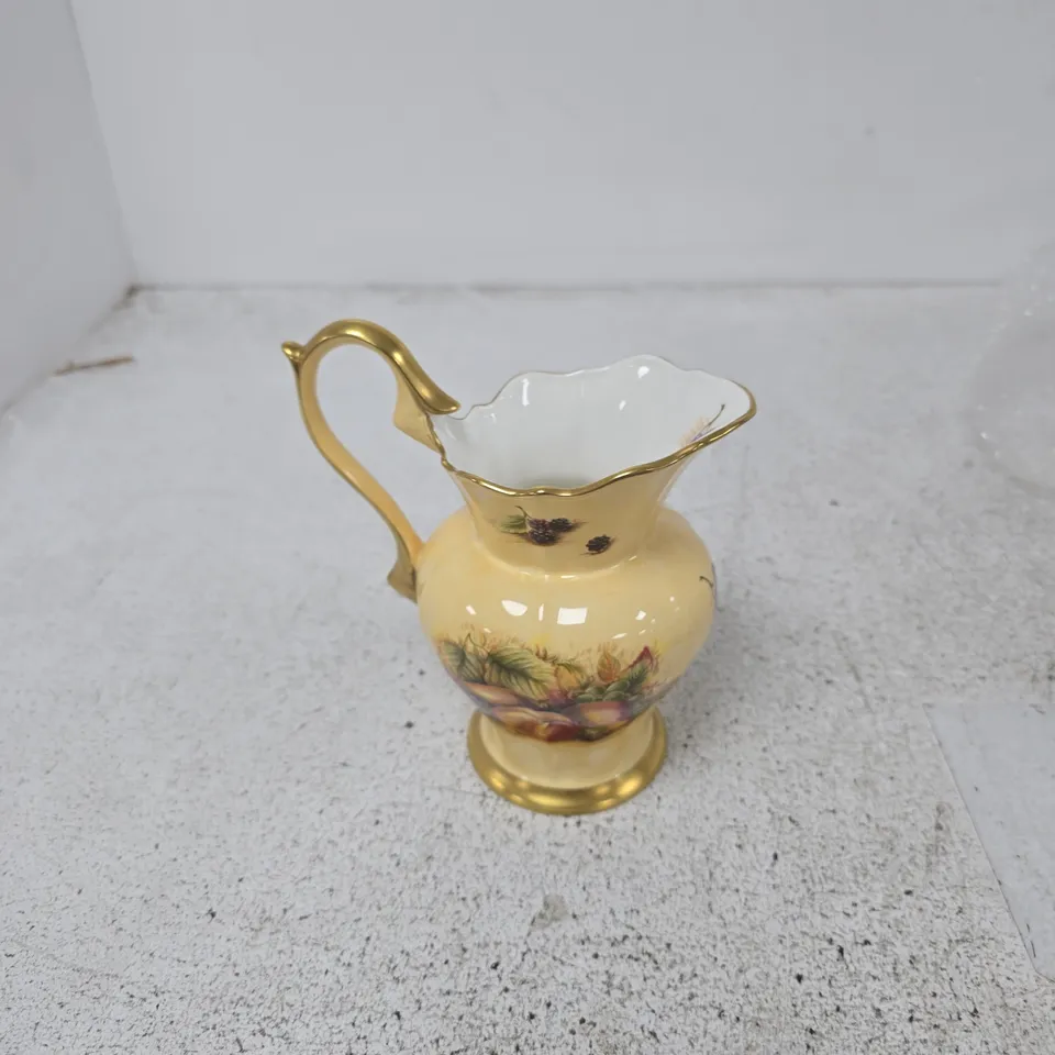 AYNSLEY ORCHARD GOLD FINE BONE CHINA CREAMER – MADE IN ENGLAND