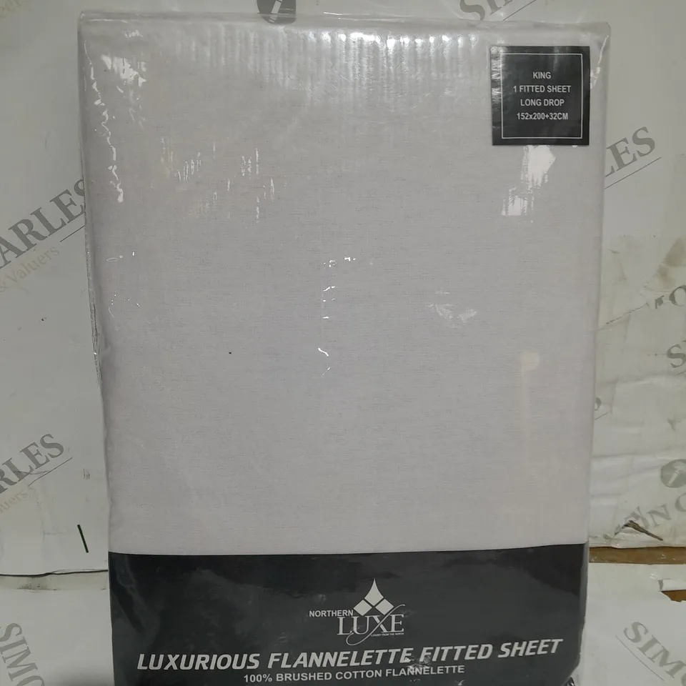 NORTHERN LUXE KING FLANNELETTE FITTED SHEET