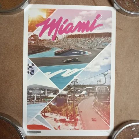 MIAMI FORMULA ONE CIRCUIT COLLECTION 305 ART PRINT