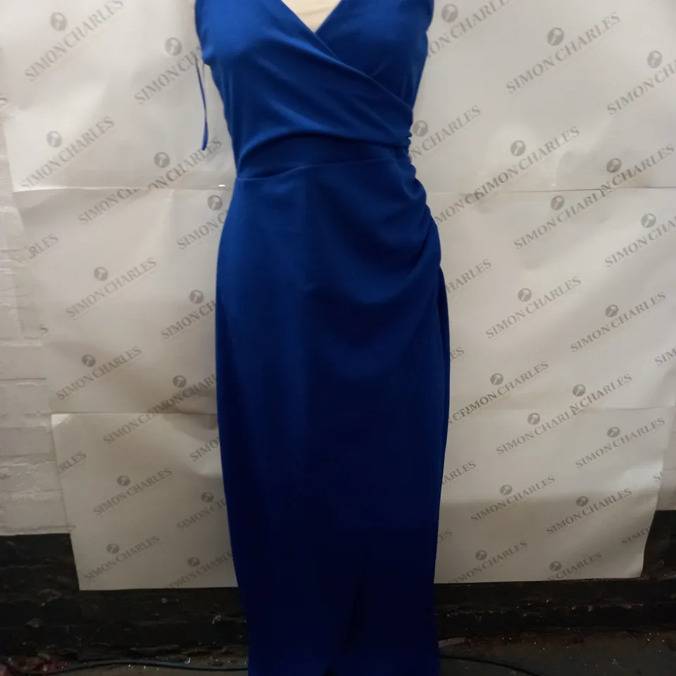 QUIZ DIAMANTE WRAP MAXI DRESS - UK 14