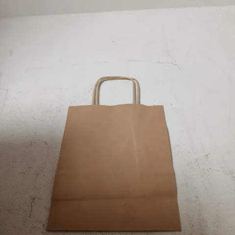 BROWN KRAFT PAPER GIFT BAGS WITH TWISTED HANDLES – PACK (SHOP FITTINGS) - BOX OF APPROXIMATELY 150