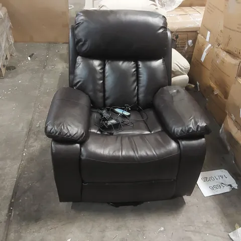 QUALITY DESIGNER FAUX LEATHER ELECTRIC RECLINING ARMCHAIR