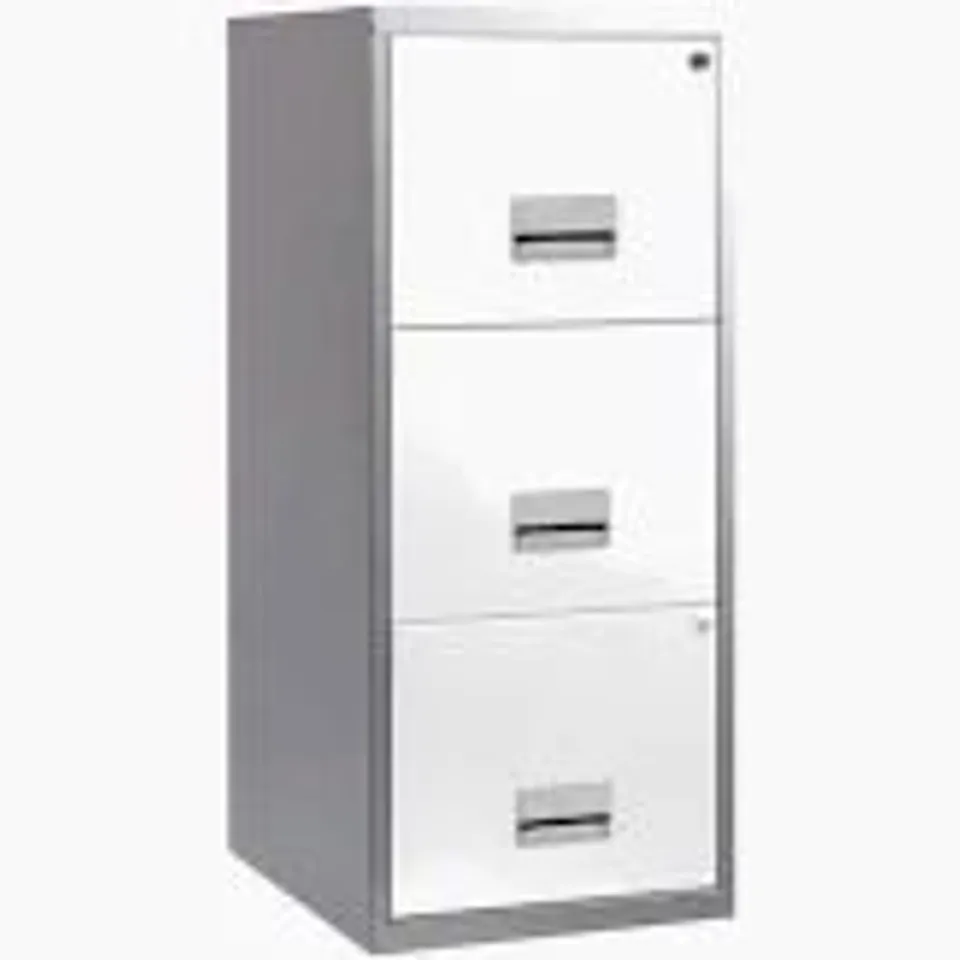 PIERRE HENRY A4 3 DRAWER MAXI FILING CABINET WHITE/GREY (1 ITEM)