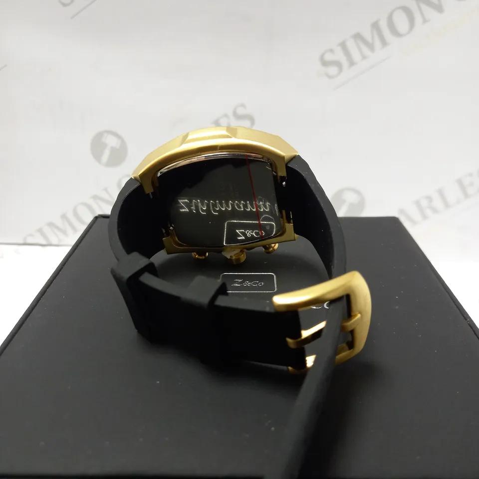 ZIHLMANN & CO TRIPLE DIAL STUD RUBBER STRAP WATCH