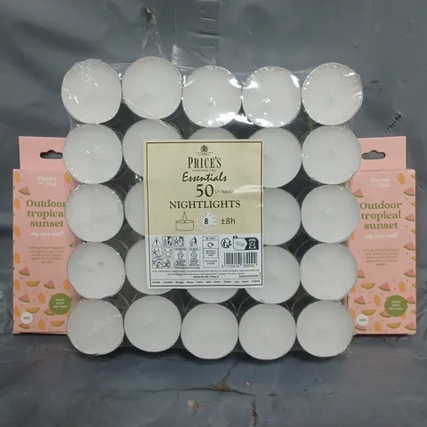 APPROXIMATELY 10 ASSORTED HOUSEHOLD ITEMS TO INCLUDE TEALIGHT CANDLES, WAX MELT, ETC,