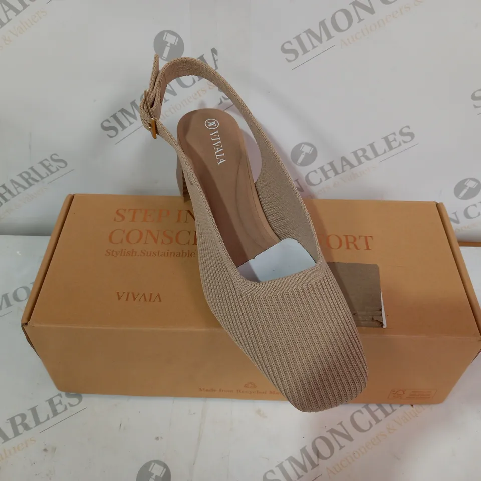 BOXED VIVAIA MELODY SLINGBACK - BEIGE SIZE EU38