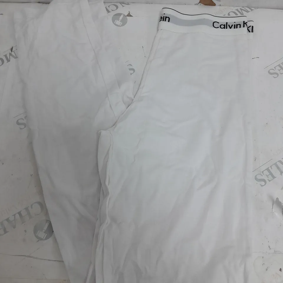 BOXED CALVIN KLEIN LEGGINGS AND CROP TOP DUO IN WHITE - MEDIUM