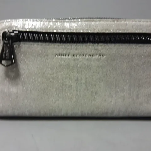 AIMEE KESTENBERG JESSE ZIP PURSE IN METALLIC GREY