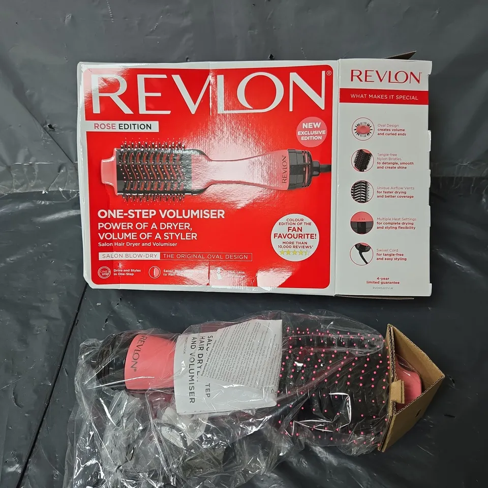 BOXED REVLON LONDON ONE-STEP VOLUMISER - ROSE 