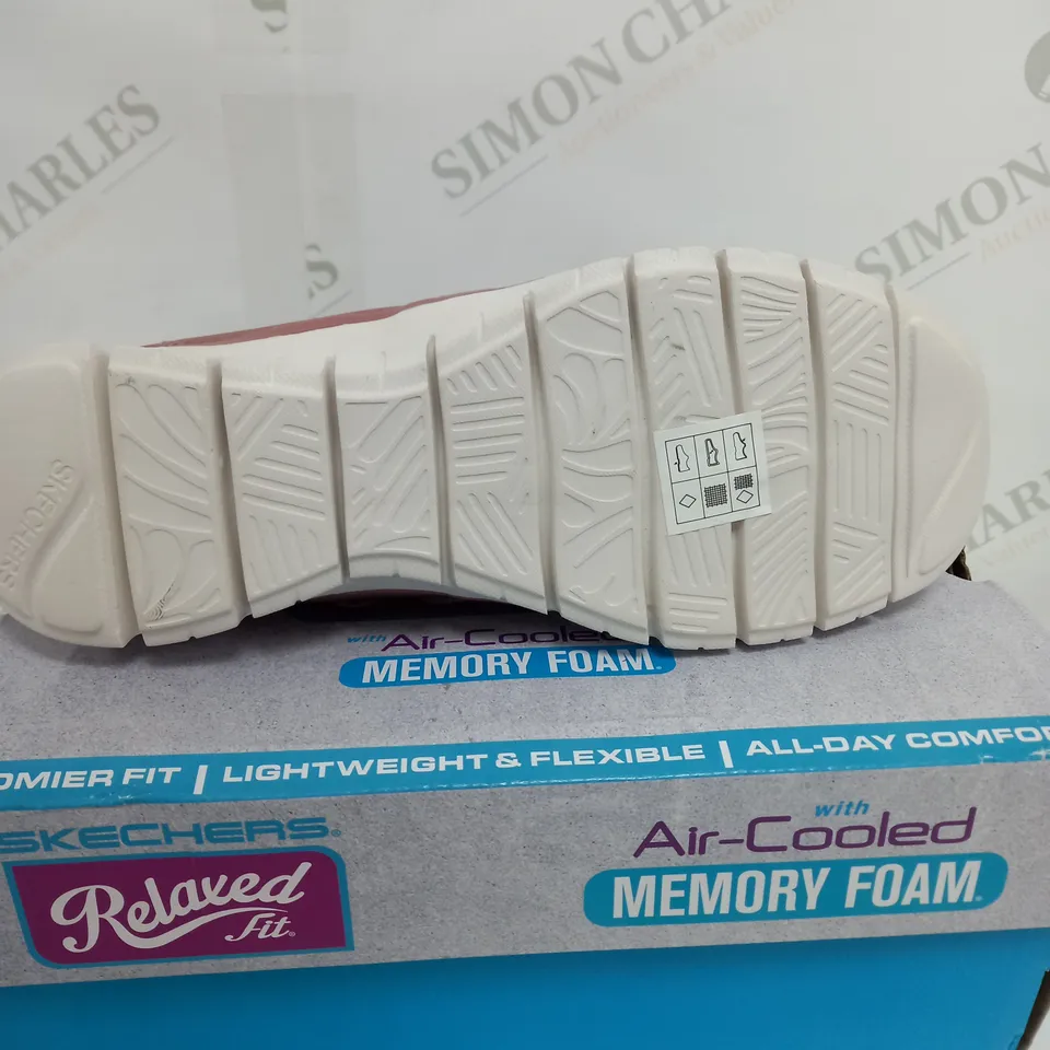 SKECHERS PINK SLIP ON SHOES - SIZE 4
