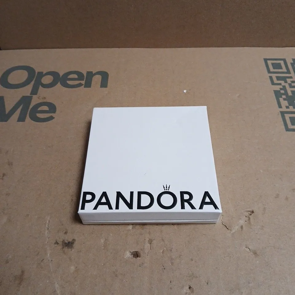 PANDORA STERLING SILVER CHARM BRACELET WITH BEAD – BOXED