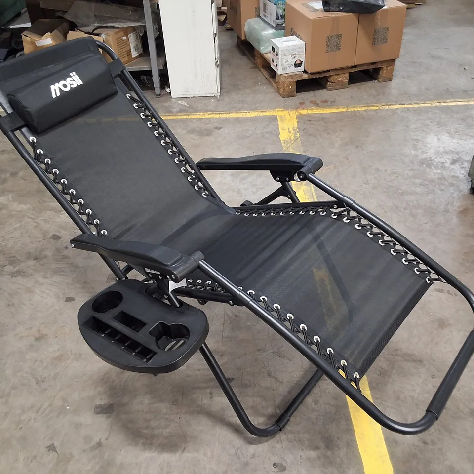 MOSI FOLDABLE OUTDOOR GARDEN CHAIR – BLACK FABRIC