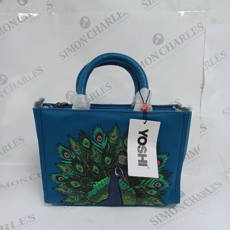 YOSHI PEACOCK TURQUOISE HANDBAG