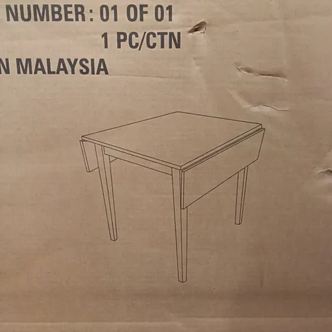 BOXED HALLOWOOD FURNITURE LEDBURY DROP LEAF DINING TABLE - LIGHT OAK/WHITE (1 BOX)