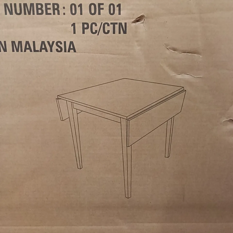 BOXED HALLOWOOD FURNITURE LEDBURY DROP LEAF DINING TABLE - LIGHT OAK/WHITE (1 BOX)