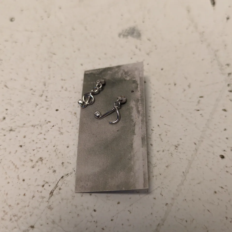 SILK PURSE SOW'S EAR - EDINBURGH SILVER TONE EARRINGS ON JEWELLERY CARD