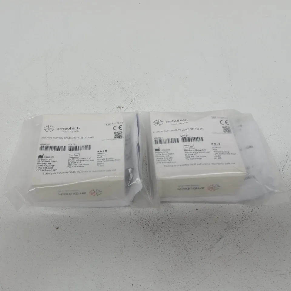 SET OF 2 AMBUTECH PHAROS CLIP ON CANE LIGHTS