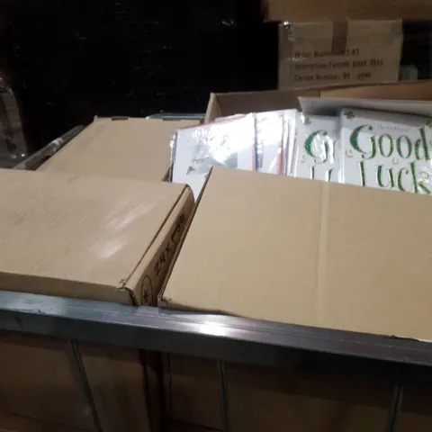 CAGE CONTAINING LARGE QUANTITY OF ASSORTED GREETINGS CARDS