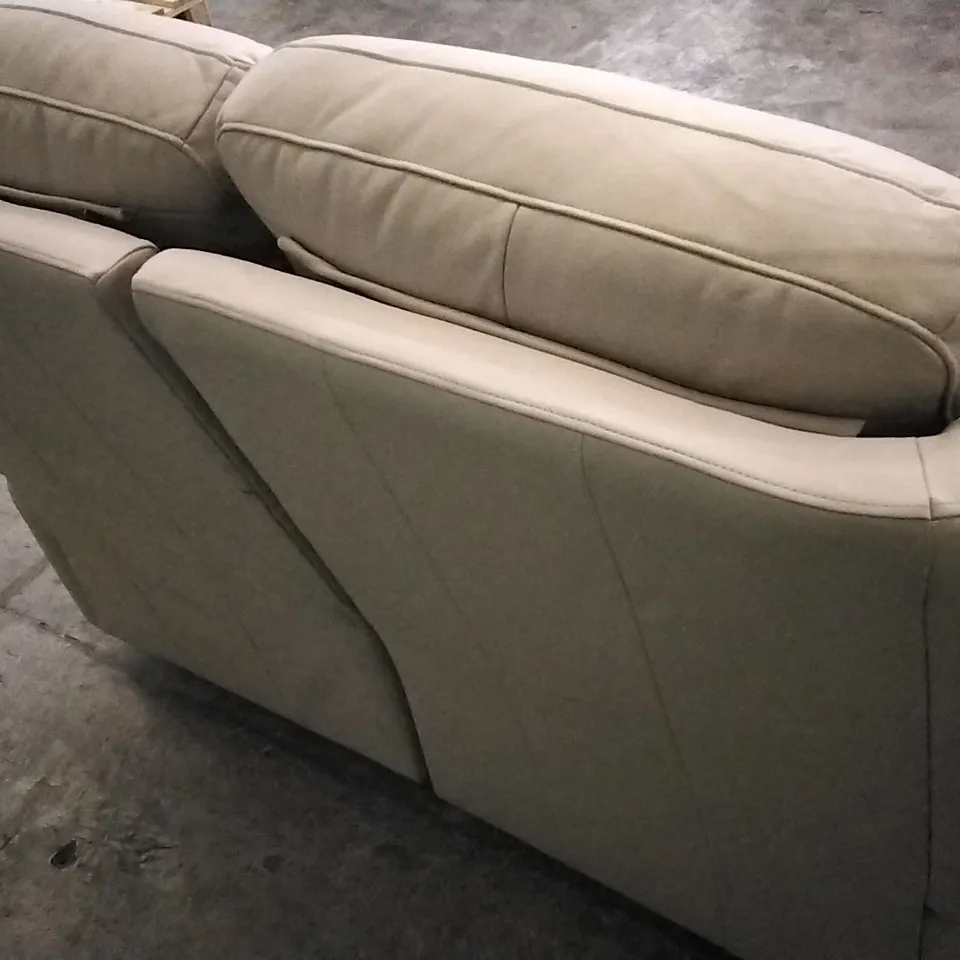 QUALITY BRITISH DESIGNED & MANUFACTURED G PLAN GREENWICH 2 SEATER MANUAL RECLINER CAMBRIDGE PLASTER LEATHER SOFA