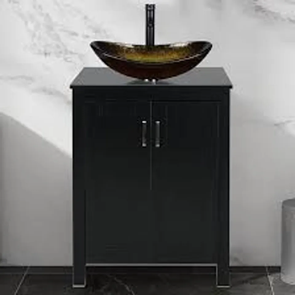 BOXED FREESTANDING UNDER SINK CABINET WITH 2 SHELVES (1 BOX)