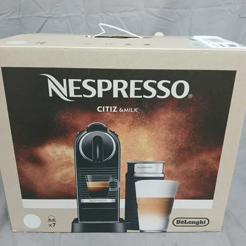 NESPRESSO CITIZ COFFEE MACHINE WITH MILK FROTHER BY DE'LONGHI – WHITE