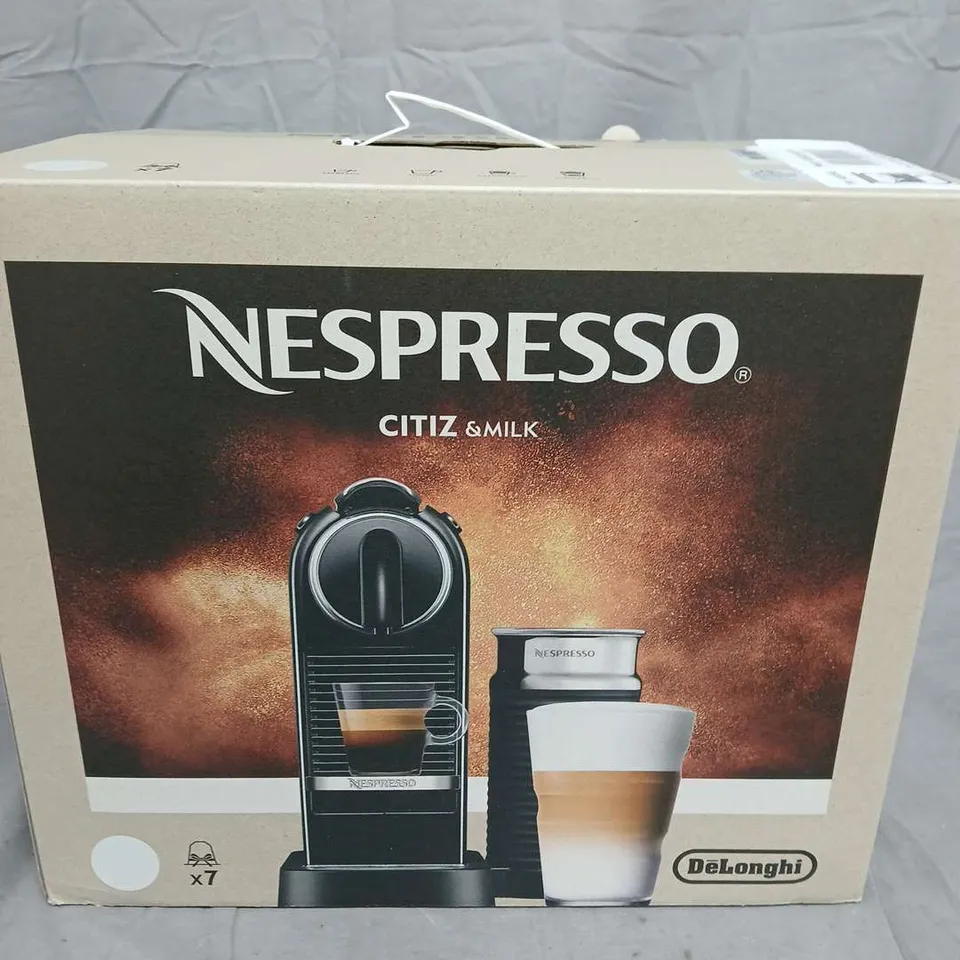 NESPRESSO CITIZ COFFEE MACHINE WITH MILK FROTHER BY DE'LONGHI – WHITE