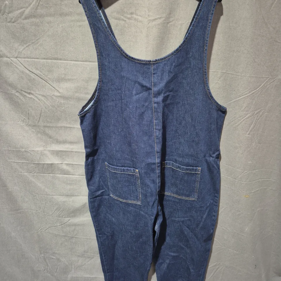 BEYOND NINE LOLA DENIM JUMPSUIT IN DARK BLUE SIZE S