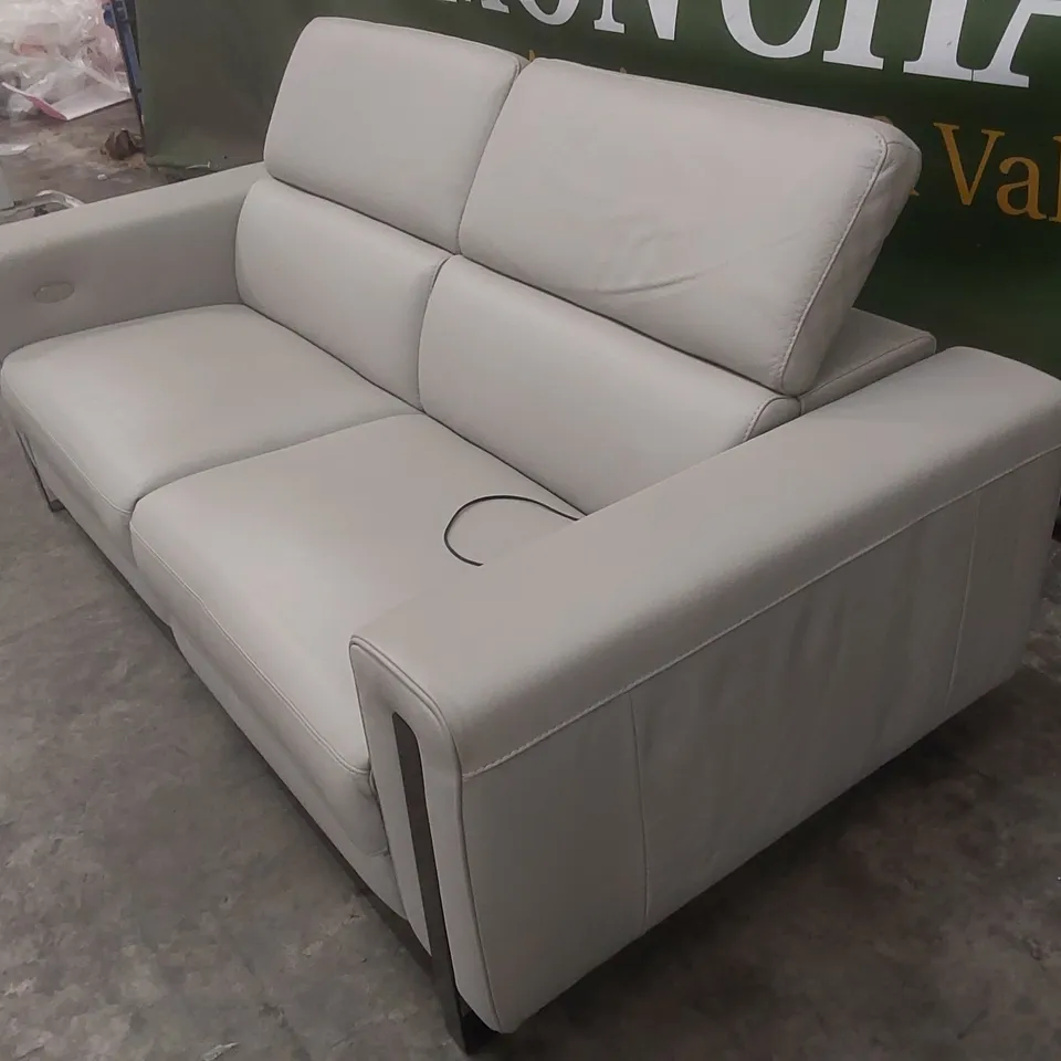 QUALITY DESIGNER ITALIAN MADE 3 SEATER ELECTRIC RECLINER LEATHER SOFA