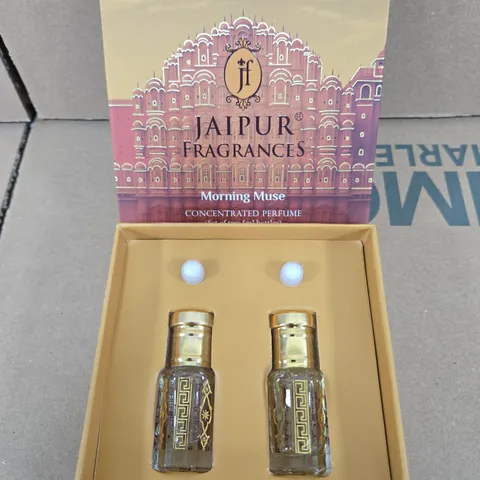 JAIPUR FRAGRANCES MORNING MUSE CONCENTRATED PERFUME GIFT SET – TWO MINIATURE BOTTLES