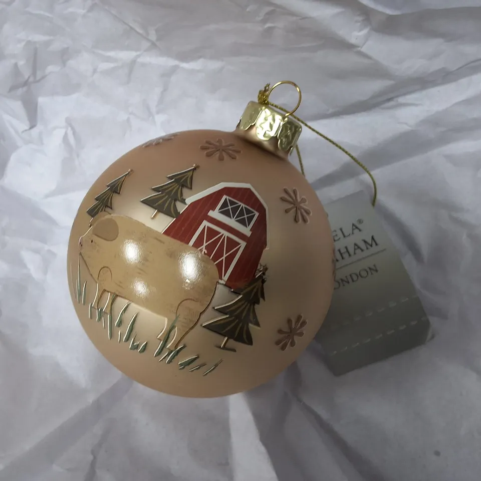 SET OF 12 GISELA GRAHAM FARM THEMED BAUBLES
