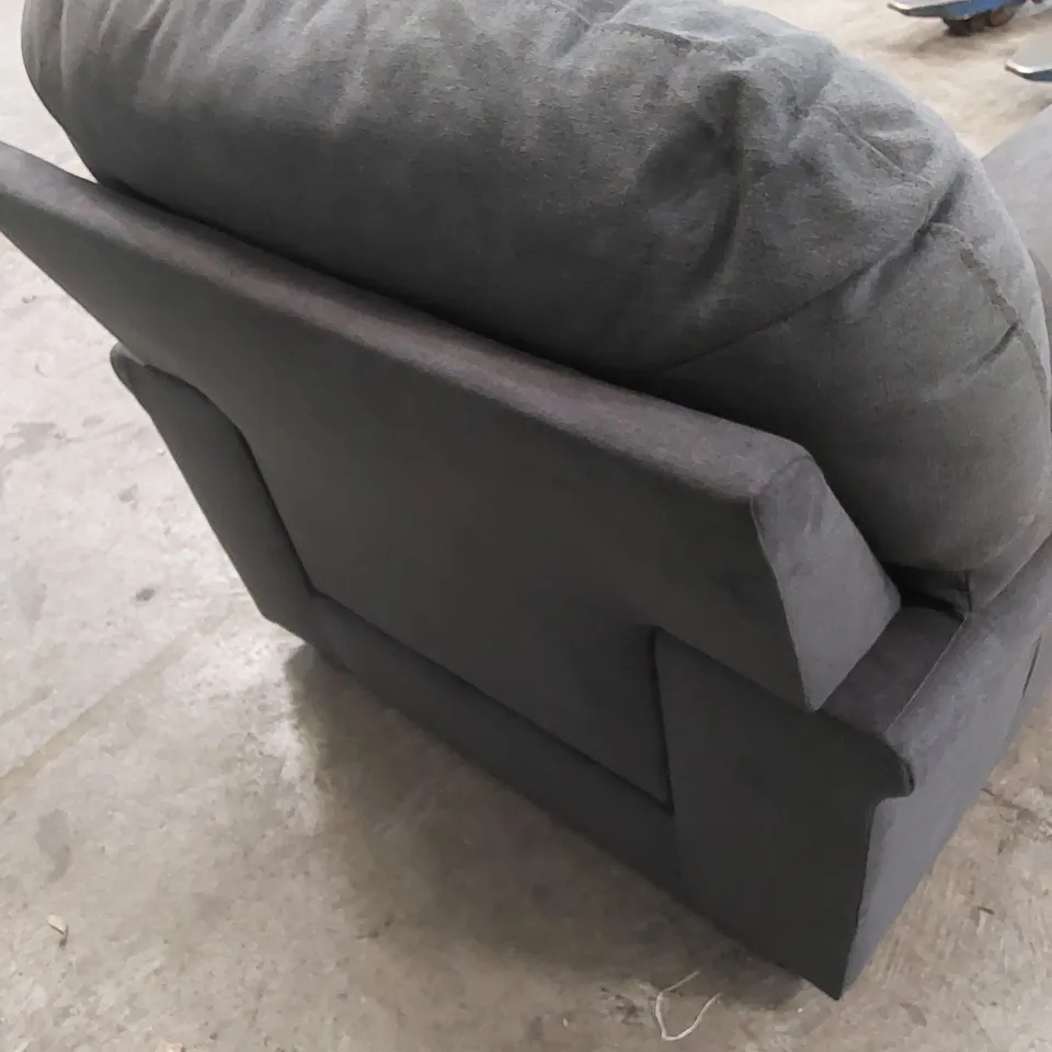 DESIGNER ANDERSON SLATE GREY FABRIC ARMCHAIR 