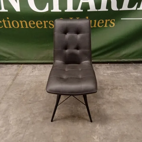 QUALITY DESIGNER SWIVEL FAUX LEATHER DINING CHAIR